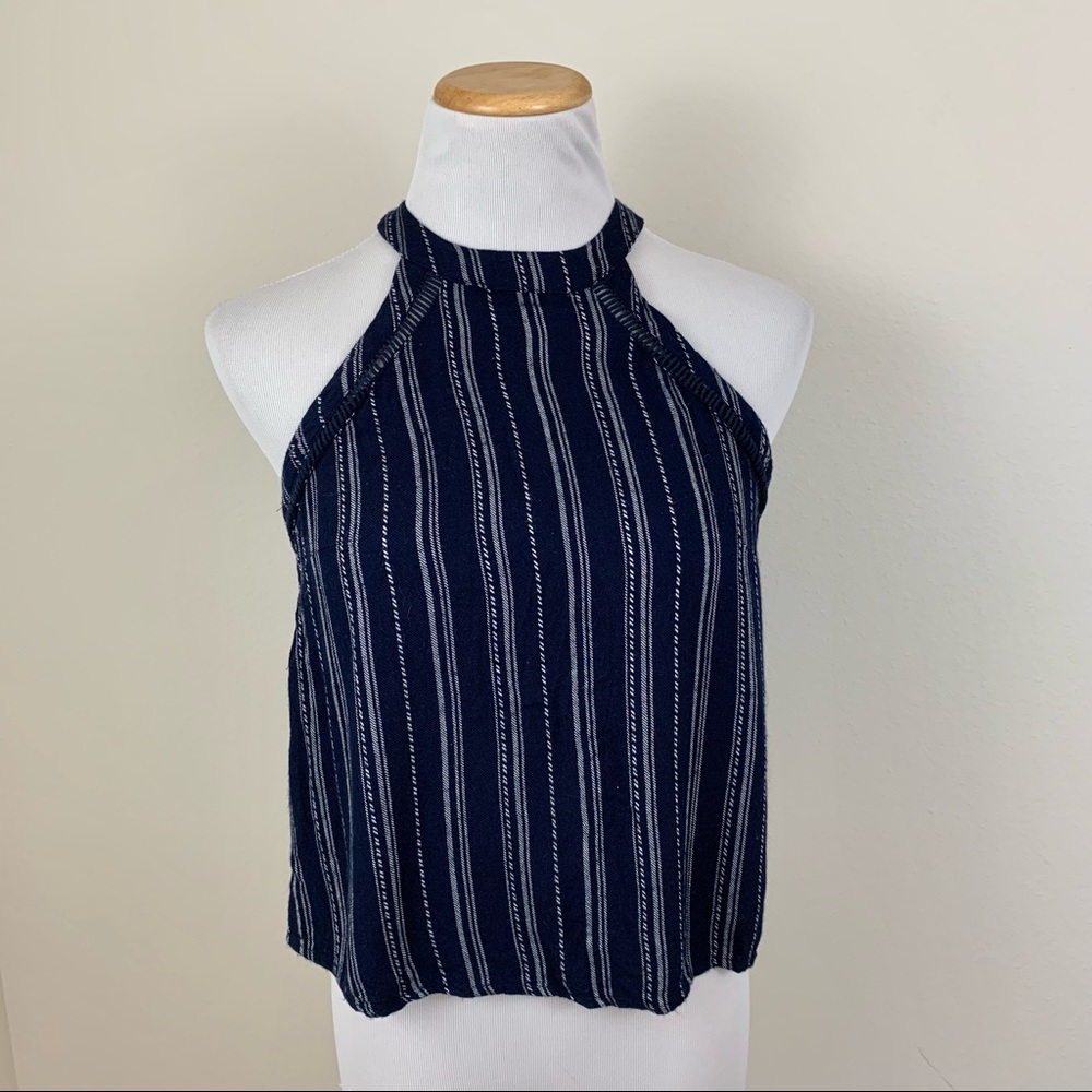 ✨5 FOR $25✨ Mossimo Supply Co Navy Stripe High Neck Tank Top